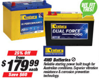 SuperCheap Auto 4WD Batteries offer
