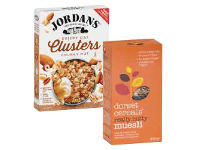 Coles Jordans Granola or Oat Clusters 500g-750g or Dorset Granola or Muesli 450g offer