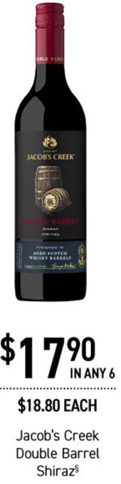 Dan Murphy's Jacob's Creek Double Barrel Shiraz offer