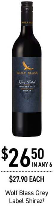 Dan Murphy's Wolf Blass Grey Label Shiraz offer
