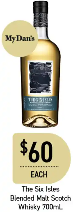 Dan Murphy's The Six Isles Blended Malt Scotch Whisky 700ml offer