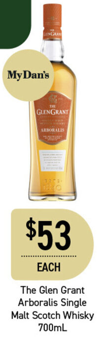Dan Murphy's The Glen Grant Arboralis Single Malt Scotch Whisky 700ml offer