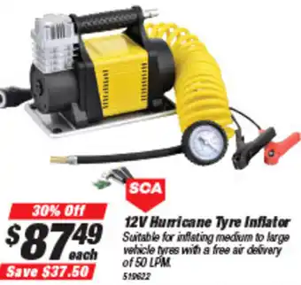 SuperCheap Auto SCA 12V Hurricane Tyre Inflator 519622 offer