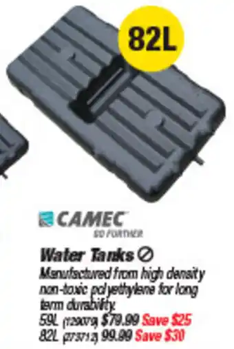 SuperCheap Auto Camec Water Tanks 82L offer