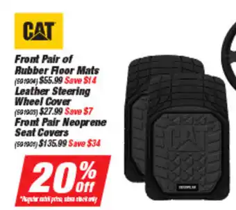 SuperCheap Auto Cat Front Pair Of Rubber Floor Mats offer