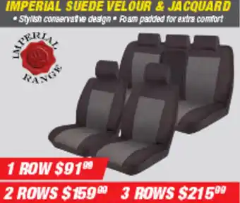 SuperCheap Auto Imperial Suede Velour & Jacquard 3 Rows offer