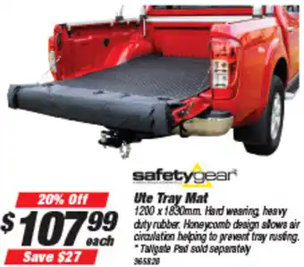 SuperCheap Auto Safety Gear Ute Tray Mat 365528 offer