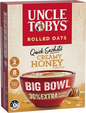 IGA Uncle Toby's Rolled Oats 8 Pack Selected Varieties offer