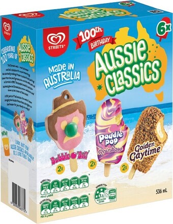 IGA Streets 100th Birthday Aussie Classics 6 Pack offer