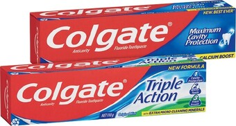 IGA Colgate Triple Action 110g or Fluoriguard Toothpaste 120g offer