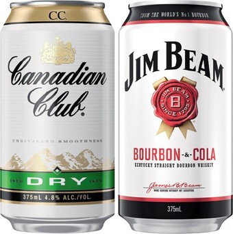 IGA Canadian Club or Jim Beam 4.8% Varieties 10 Pack offer