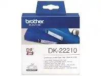 Officeworks Brother DK 22210 Paper Tape 29mm wide Black on White offer