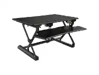 Officeworks Stilford Professional Electronic 890mm Sit Stand Desk Black offer