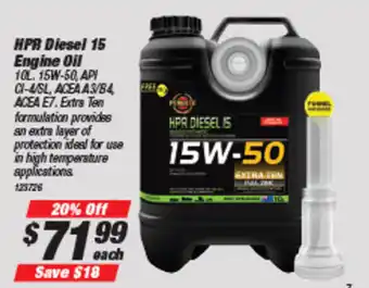 SuperCheap Auto Penrite HPR Diesel 15 Engine Oil 125726 offer