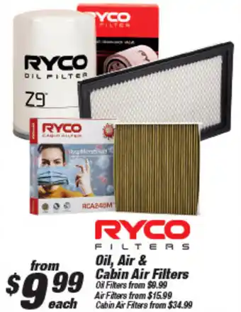 SuperCheap Auto Ryco Air Filters offer