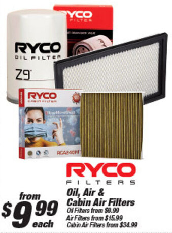 SuperCheap Auto Ryco Cabin Air Filters offer
