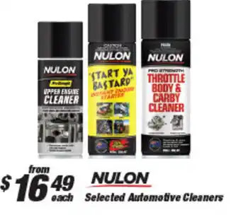 SuperCheap Auto Nulon Selected Automotive Cleaners offer