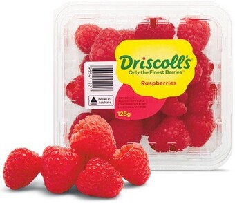 Woolworths Australian Raspberries 125g Punnet offer