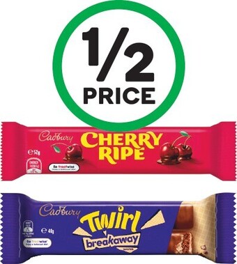 Woolworths Cadbury Medium Bars 30-60g offer