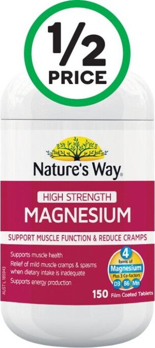 Woolworths Nature’s Way Magnesium Tablets Pk 150^ offer