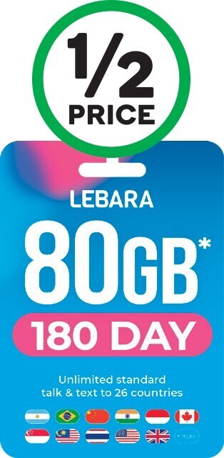 Woolworths Lebara $100 Starter Pack# offer