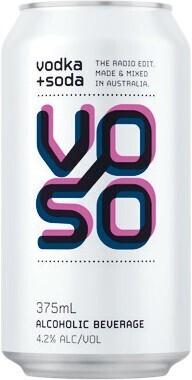Woolworths VOSO Vodka & Soda 4.2% Cans 4x375ml offer