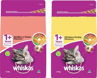 Woolworths Whiskas Dry Cat Food 1.8 kg offer