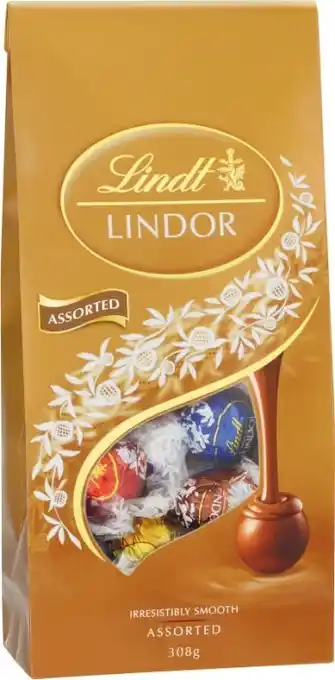 Coles Lindt Lindor Bag 308g offer