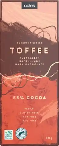 Coles Coles Vegan Dark Chocolate 80g offer