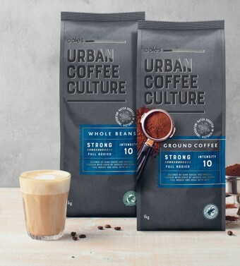 Coles Urban Coffee Culture Beans or Ground 1kg