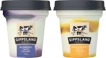 Coles Gippsland Twist Yogurt 160g offer