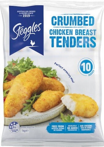 Coles Steggles Chicken Breast Tenders 1kg offer
