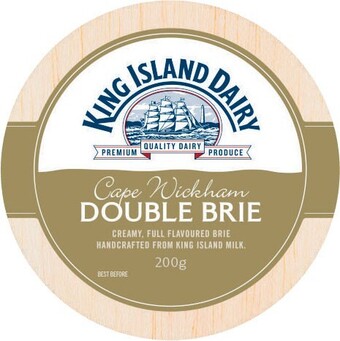 King Island Cape Wickham Double Brie 200g