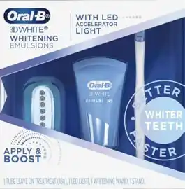 Coles Oral B 3D White Emulsions Apply Boost Light 1 Pack offer