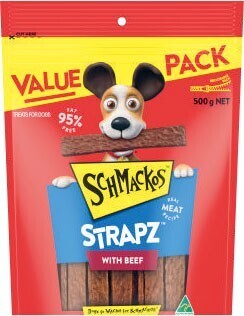 Coles Schmackos Dog Treats 500g offer