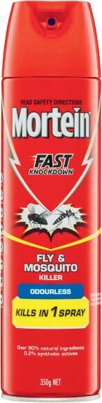 Coles Mortein Fast Knockdown Fly & Mosquito Killer Odourless 350g offer