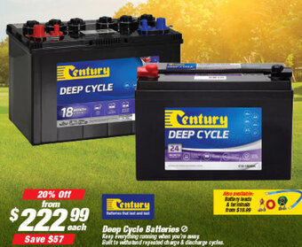 SuperCheap Auto Century Deep Cycle Batteries offer