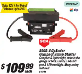 SuperCheap Auto SCA 800A 4 Cylinder Compact Jump Starter 545744 offer