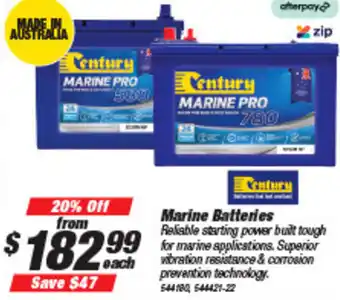 SuperCheap Auto Century Marine Batteries 544180,544421-22 offer