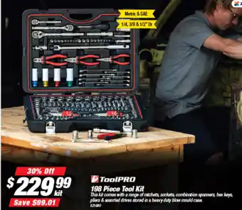 SuperCheap Auto ToolPro 198 Piece Tool Kit 521080 offer