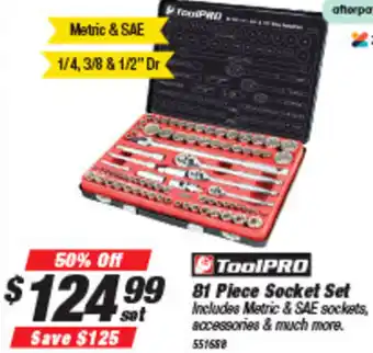 ToolPro 81 Piece Socket Set 551658
