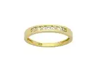 Bevilles Jewellery 9ct Yellow Gold Cubic Zirconia Channel Set Ring - O offer