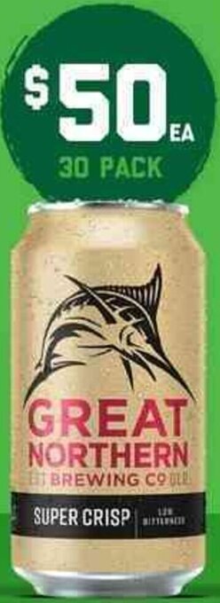 The Bottle O Great Northern Super Crisp Block Cans 375ml offer