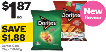 Woolworths Doritos Corn Chips 150-170g offer