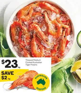 Woolworths Thawed Medium Cooked Australian Tiger Praws offer