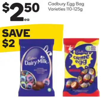 Woolworths Cadbury Egg Bag 110-125g offer