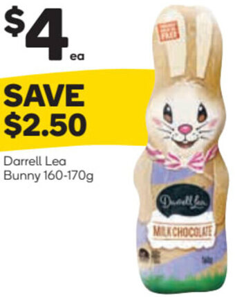 Woolworths Darrell Lea Bunny 160-170g offer