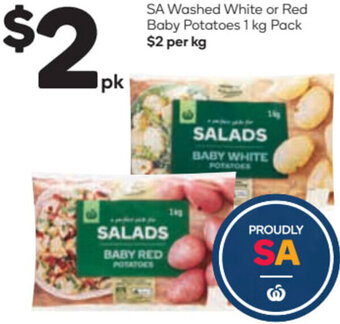 Woolworths SA Washed White Or Red Baby Potatoes 1 kg offer