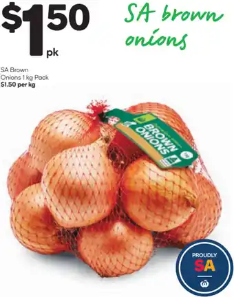 Woolworths SA Brown Onions 1kg offer