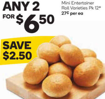 Woolworths Mini Entertainer Roll Varieties offer